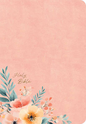 CSB Large Print Personal Size Reference Bible, Optimal Type, Digital Study Edition, Peach Floral Leathertouch, Indexed