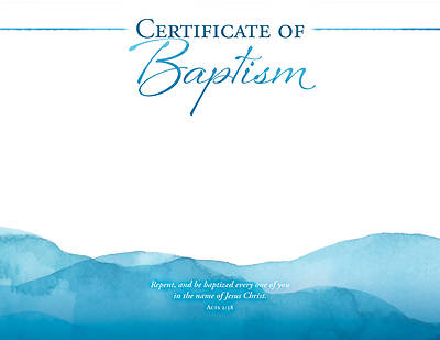Certificate of Baptism 8.5 x 11