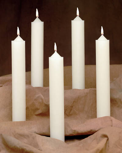 51% Beeswax Altar Candles Emkay 9 1/2 x 2 Pack of 12 All Purpose End