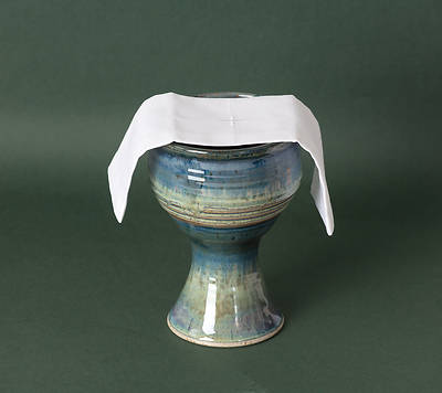 100% Linen Purificator with White Embroidered Cross - 2 Pack