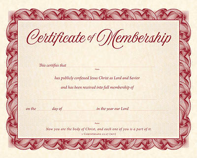 Picture of Certifcate of Membership