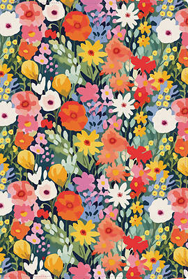 Picture of Rvr 1960 Biblia Letra Grande, Tamaño Manual, Edición Especial, Multicolor Floral, Símil Piel