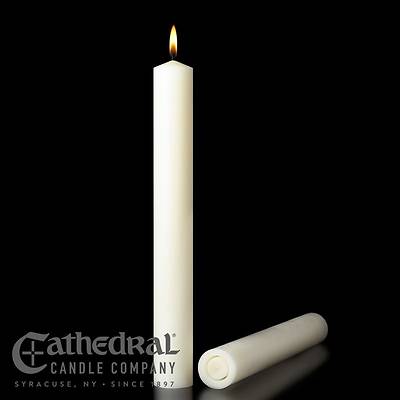 51% Beeswax Altar Candles Cathedral 24 x 2 1/2 Pack of 6 Plain End