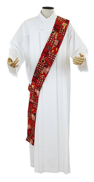 Picture of Amani Litenge Patch Deacon Stole Crimson