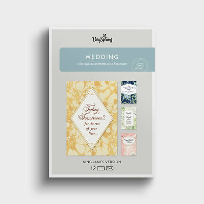 Picture of Wedding Marble KJV Boxed Cards - Box of 12