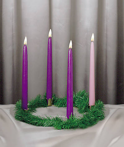 Advent Wreath with Evergreen & Candles