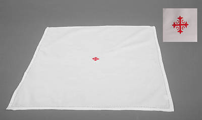 Cambric Linen Corporal with Red Cross and Vine - Pack of 3