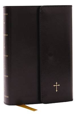 KJV Holy Bible, Compact Reference Bible, Leatherflex, Black with Flap, 53,000 Cross-References, Red Letter, Comfort Print