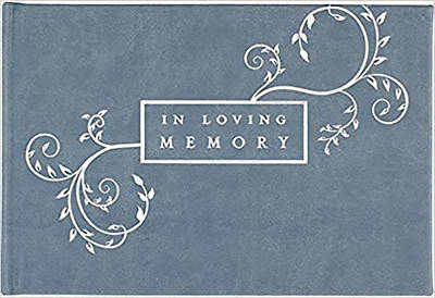 Guest Book in Loving Memory Blue