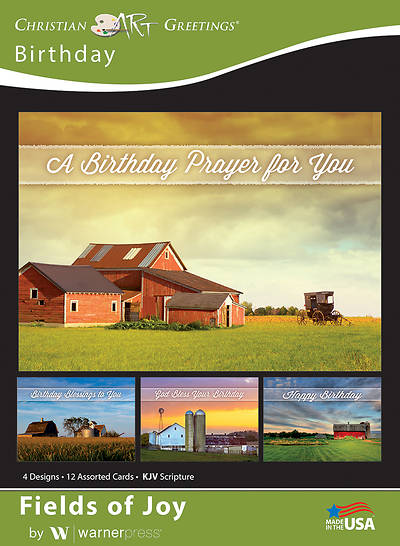 Fields of Joy Birthday Boxed Cards (Box of 12)