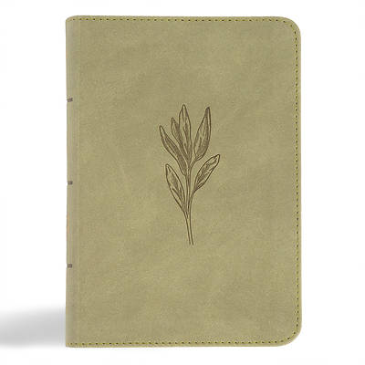 NASB Large Print Compact Reference Bible, Sage Suedesoft Leathertouch