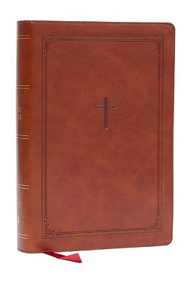 KJV Giant Print End-Of-Verse Reference Bible, Brown Leathersoft, Red Letter, Comfort Print