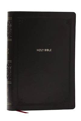 NKJV Giant Print End-Of-Verse Reference Bible, Black Leathersoft, Red Letter, Comfort Print (Thumb Indexed)