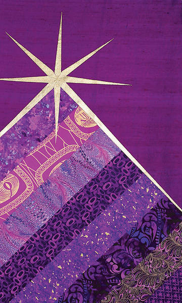 Star Magenta Dupioni Pulpit Parament