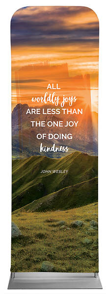 All Worldly Joys Nature Scene Words of Wesley Sleeve Banner