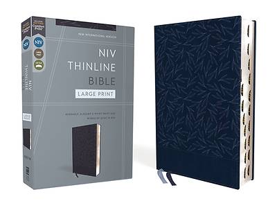 Picture of Niv, Thinline Bible, Large Print, Leathersoft, Navy, Red Letter, Thumb Indexed, Comfort Print