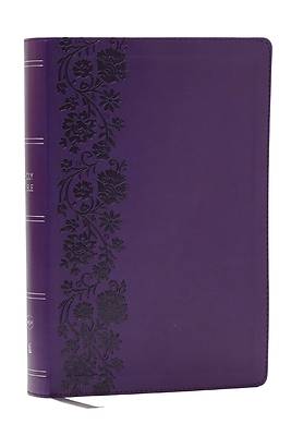 NKJV Giant Print End-Of-Verse Reference Bible, Purple Leathersoft, Red Letter, Comfort Print