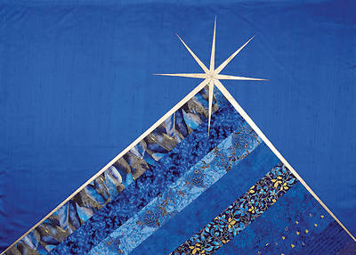 Star Cobalt Dupioni Altar Frontal