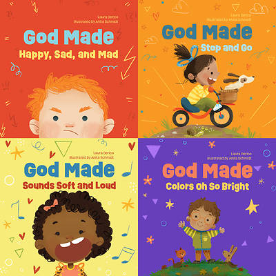 God Made All of Me 4-Pack (Books for Babies and Toddlers about Feelings, Actions, Colors, and Sounds)