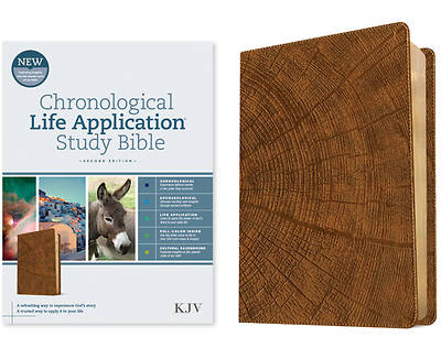 Picture of KJV Chronological Life Application Study Bible, Second Edition (Leatherlike, Heritage Oak Camel)
