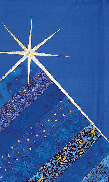 Star Cobalt Dupioni Pulpit Parament