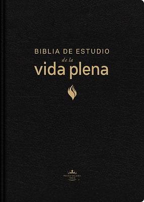 Rvr60, Biblia de Estudio de la Vida Plena, Edición Clásica, Piel Fabricada, Negro, Palabras de Jesús En Rojo, Comfort Print