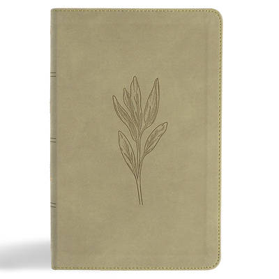 Picture of KJV Single-Column Personal Size Bible, Sage Suedesoft Leathertouch