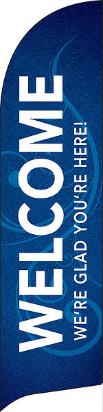 Picture of Welcome Flourish Flag Banner