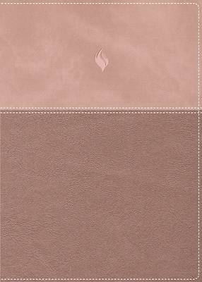 Rvr60, Biblia de Estudio de la Vida Plena, Edición Clásica, Leathersoft DOS Tonos Oro Rosa, Palabras de Jesús En Rojo, Comfort Print