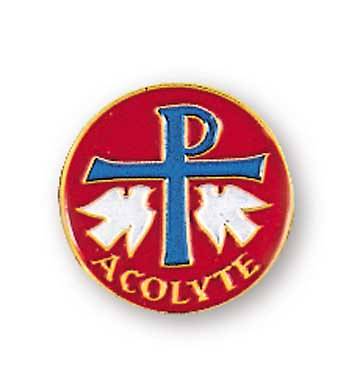 Chi Rho Acolyte Red Lapel Pin