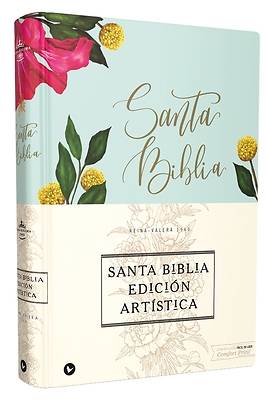 Reina Valera 1960 Santa Biblia Edición Artística, Tapa Dura/Tela, Floral, Canto Con Diseño, Letra Roja
