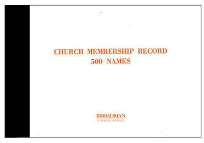 Church Membership Record Book