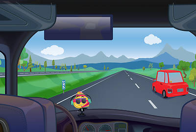 Picture of VBS 2025 Road Trip 3-Panel Decorating Mural (Tiles to 6' x 9')