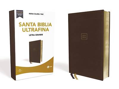 Picture of Reina Valera 1960 Santa Biblia Ultrafina Letra Grande, Leathersoft, Café, Edición Letra Roja