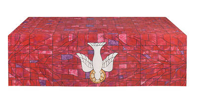 Symbols of Faith Series Stained Glass Descending Dove Altar Frontal