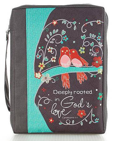 Bible Cover Large Canvas Deeply Rooted in God's Love