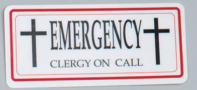 Koleys K3301 Clergy Emergency Sign