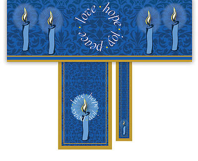 Advent Candles 3-Piece Parament Set