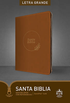 Picture of Santa Biblia Rvr60, Edición Zíper Con Referencias, Letra Grande (Letra Roja, Sentipiel, Café)