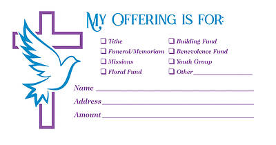 Cross and Dove My Offering Envelope