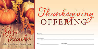 Picture of Give Thanks His Holiness Thanksgiving Off Envelope