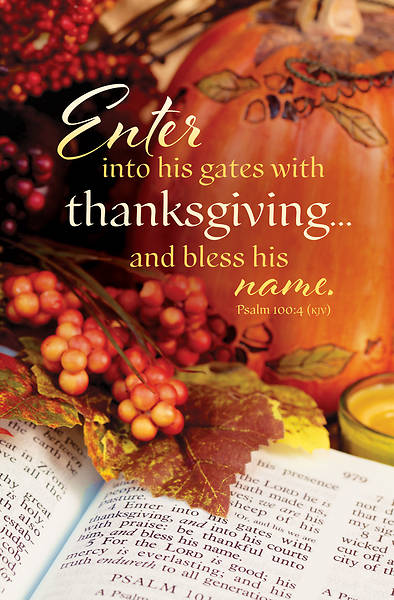 Picture of Enter Into HIs Gates Thanksgiving Bulletin