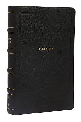 Picture of Nkjv, Reference Bible, Personal Size Large Print, Leathersoft, Black, Thumb Indexed, Red Letter Edition, Comfort Print
