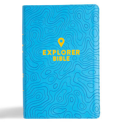 Picture of CSB Explorer Bible for Kids, Sky Blue Leathertouch, Indexed