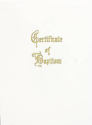 Traditional Steel-Engraved Child Baptism Certificate (Pkg of 3)