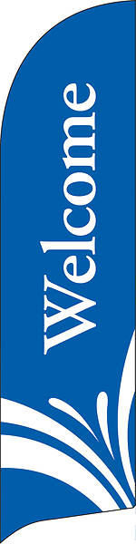 Picture of Welcome Royal Blue Flag Banner