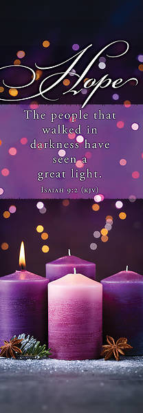 Banner Hope Great Light Advent 2 x 6 Fabric