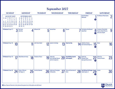 Picture of 2027 Parish Wall Calendar