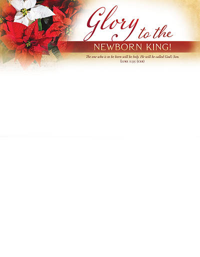 Glory to the Newborn King Christmas Letterhead