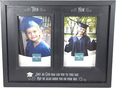 Graduate Then and Now Photo Frame with Easel & Hanger
